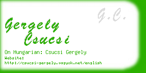 gergely csucsi business card